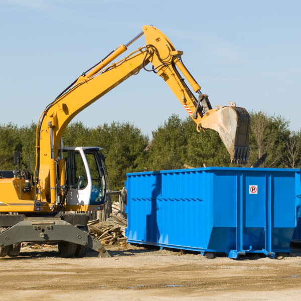 what are the rental fees for a residential dumpster in Harrington